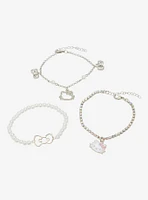 Hello Kitty Pearl Bling Bracelet Set