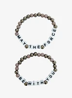 Star Wars May The Force Be With You Bracelet Set