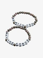 Star Wars May The Force Be With You Bracelet Set