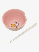 Sanrio Hello Kitty Polka Dot Ramen Bowl & Chopsticks