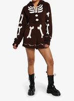 Social Collision Gingerbread Sherpa Hooded Romper