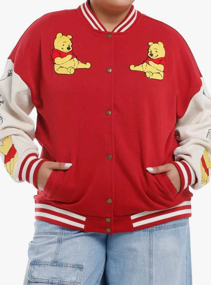 Disney Winnie The Pooh Girls Varsity Jacket Plus