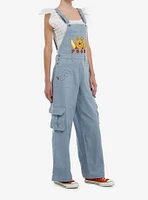 Disney Winnie The Pooh Embroidered Cargo Girls Overalls