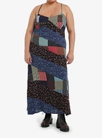 Thorn & Fable Patchwork Stripe Maxi Dress Plus