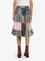 Thorn & Fable Plaid Patchwork Retro Skirt