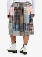 Thorn & Fable Plaid Patchwork Retro Skirt Plus