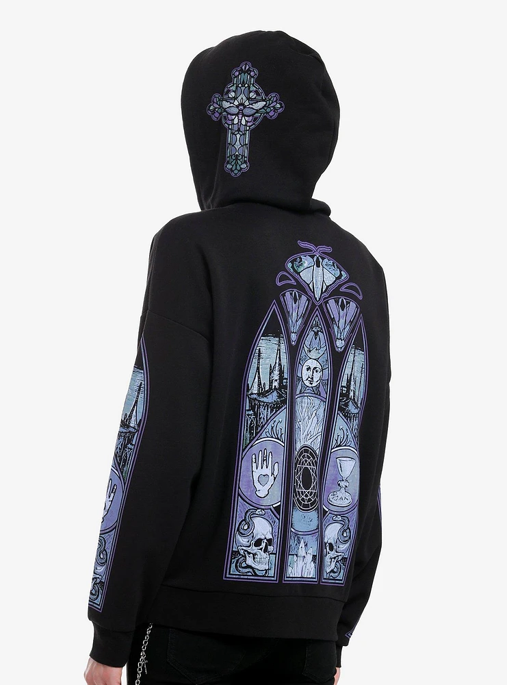 Cosmic Aura Mystical Stained Glass Girls Hoodie