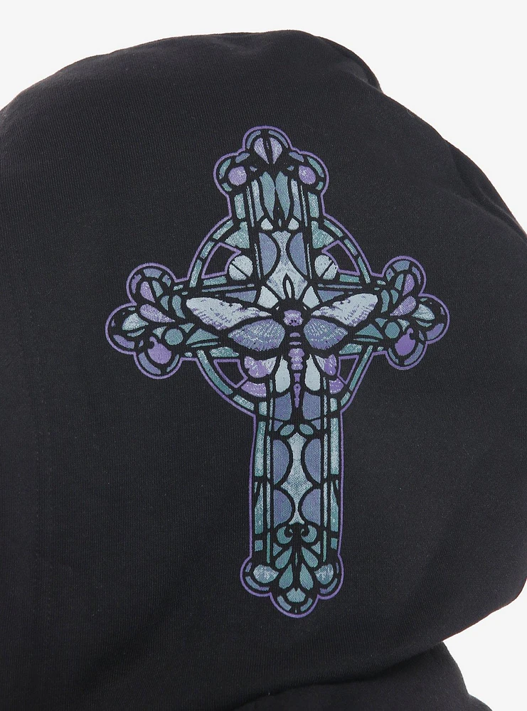 Cosmic Aura Mystical Stained Glass Girls Hoodie Plus