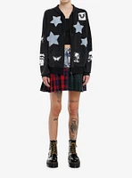 Social Collision Star Skull Patch Girls Hoodie