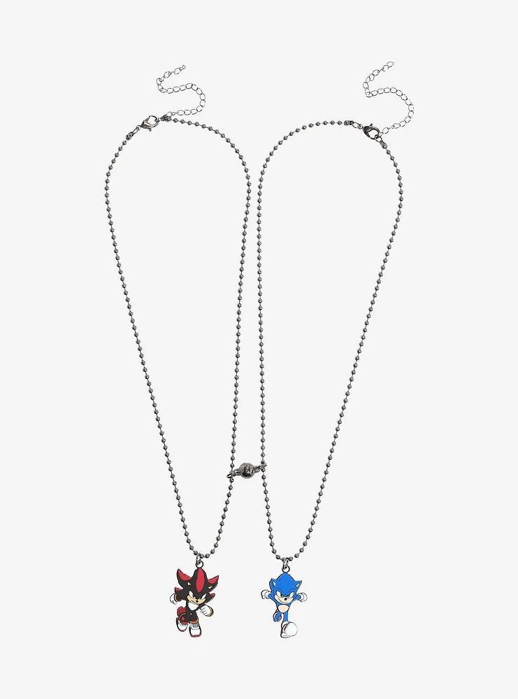 Sonic The Hedgehog 3 Sonic & Shadow Best Friend Necklace Set