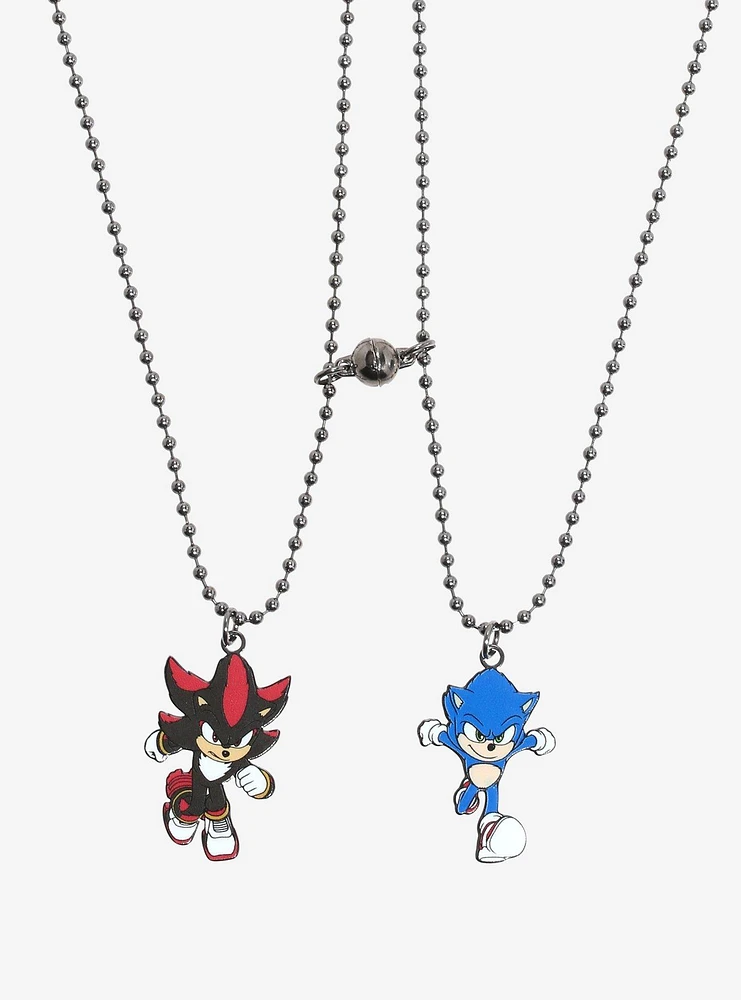 Sonic The Hedgehog 3 Sonic & Shadow Best Friend Necklace Set