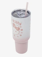 Sanrio Hello Kitty Floral Straw Tumbler with Handle