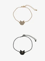 Pretty Guardian Sailor Moon Luna & Artemis Rhinestone Bracelet Set