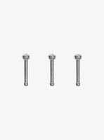 Titanium Silver Bling Nose Stud 3 Pack