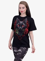 Cat's Love Front Print T-Shirt