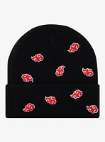 Naruto Shippuden Akatsuki Cloud Allover Print Beanie - BoxLunch Exclusive