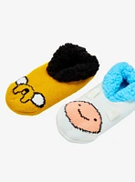 Adventure Time Finn & Jake Mismatched Slipper Socks — BoxLunch Exclusive