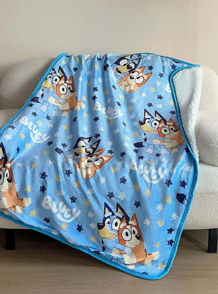 Bluey Happy Times Silk Touch Sherpa Blanket