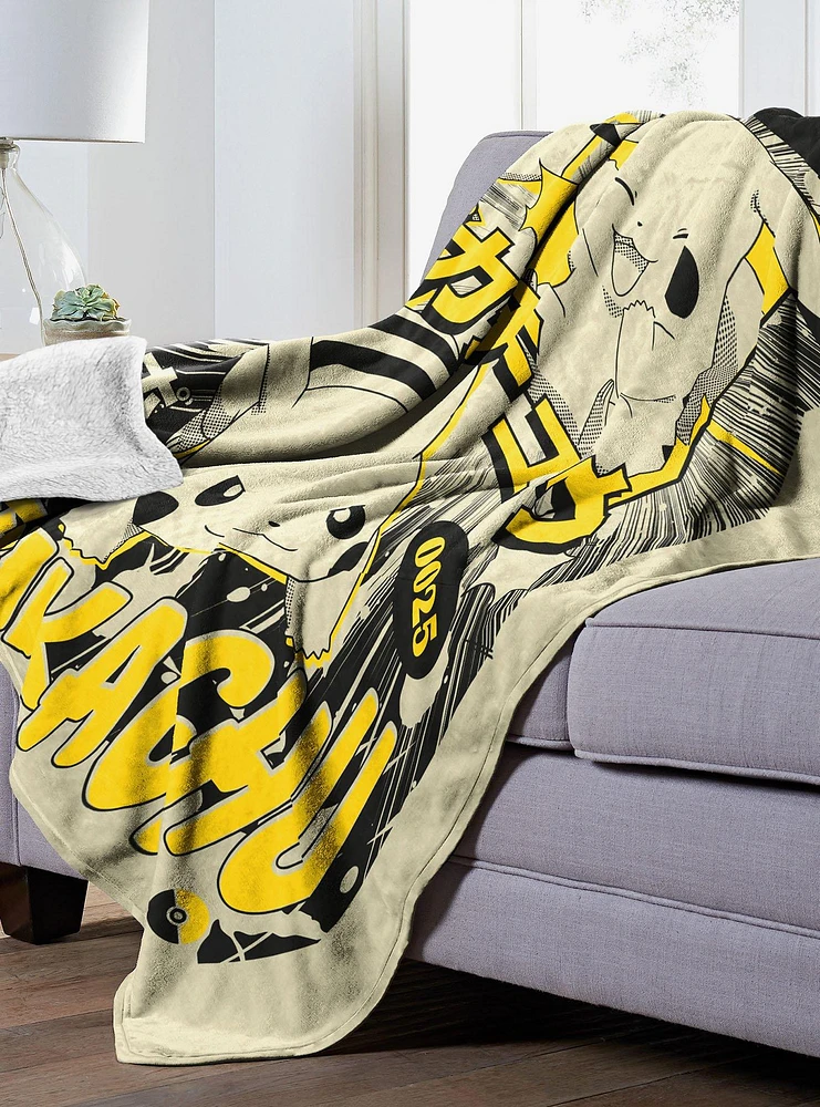 Pokémon Anime Pikachu Mink Sherpa Blanket