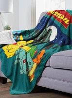 Pokémon Under the Stars Mink Sherpa Blanket