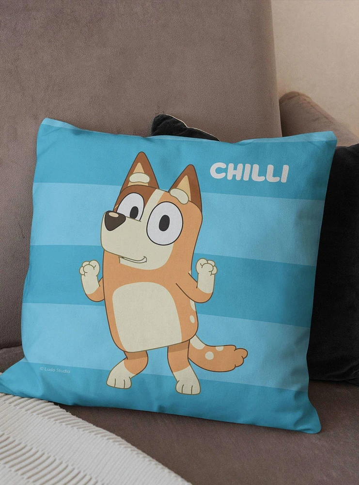 Bluey Roll Call Chilli Printed Throw Pillow