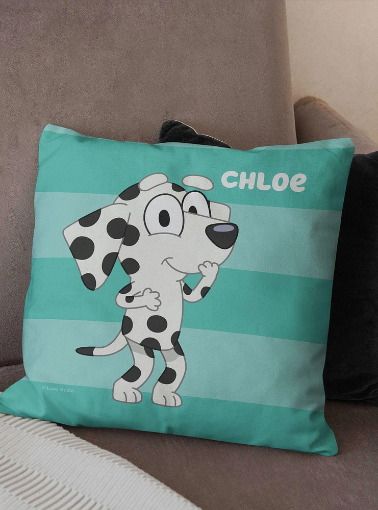 Bluey Roll Call Chloe Printed Throw Pillow