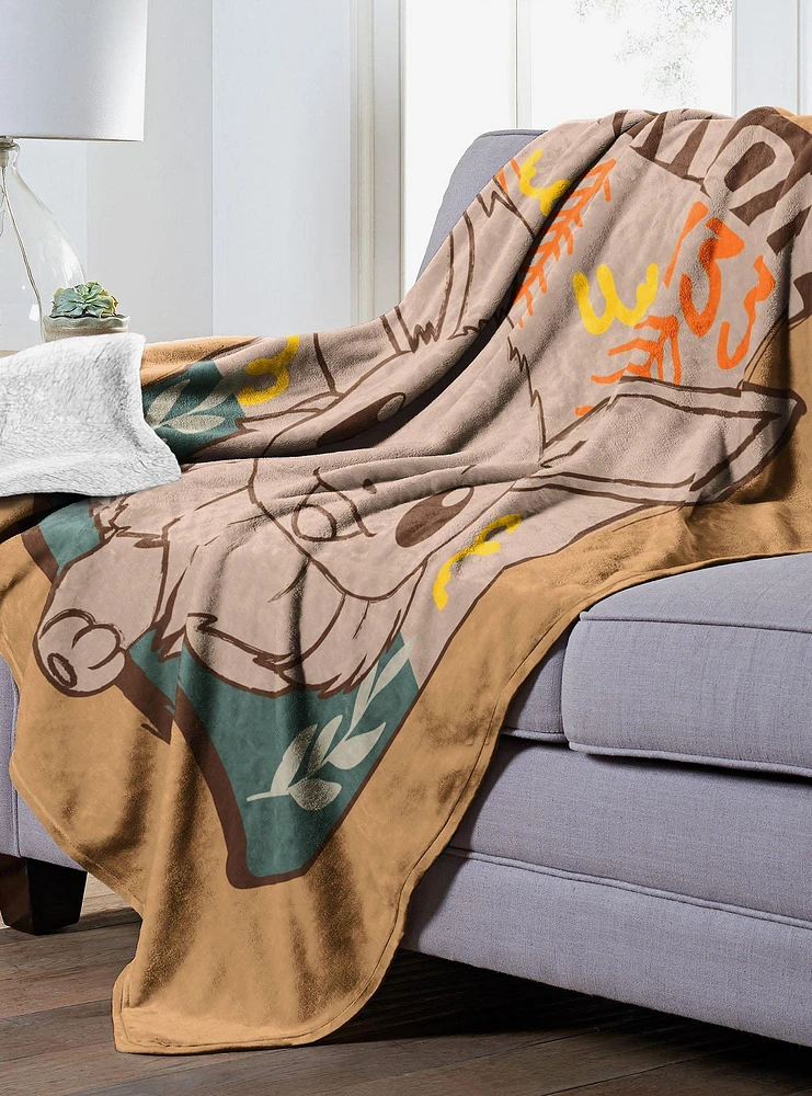 Pokémon Eevee In the Wild Mink Sherpa Blanket