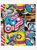 Marvel Captain America Captain Badge Silk Touch Blanket