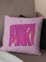 Mean Girls We Wear Pink Printed Throw Pillow