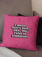 Mean Girls Rules Of Feminism Printed Throw Pillow