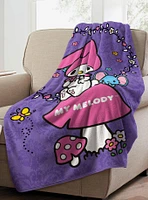 My Melody Lavender Petals Micro Raschel Blanket