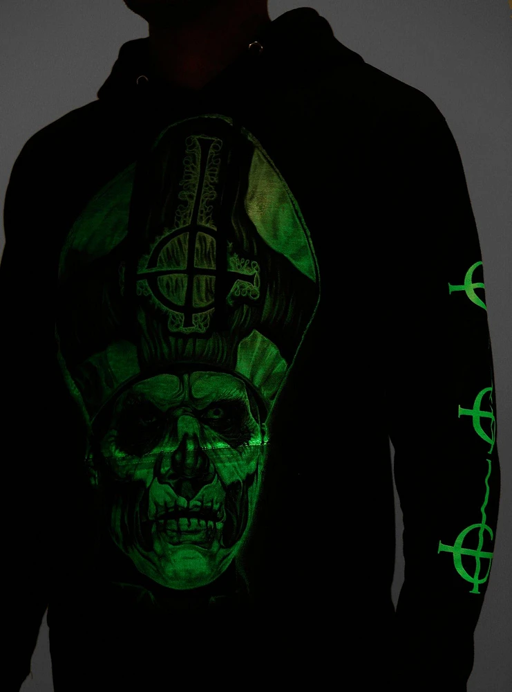 Ghost Papa Emeritus Glow The Dark Hoodie