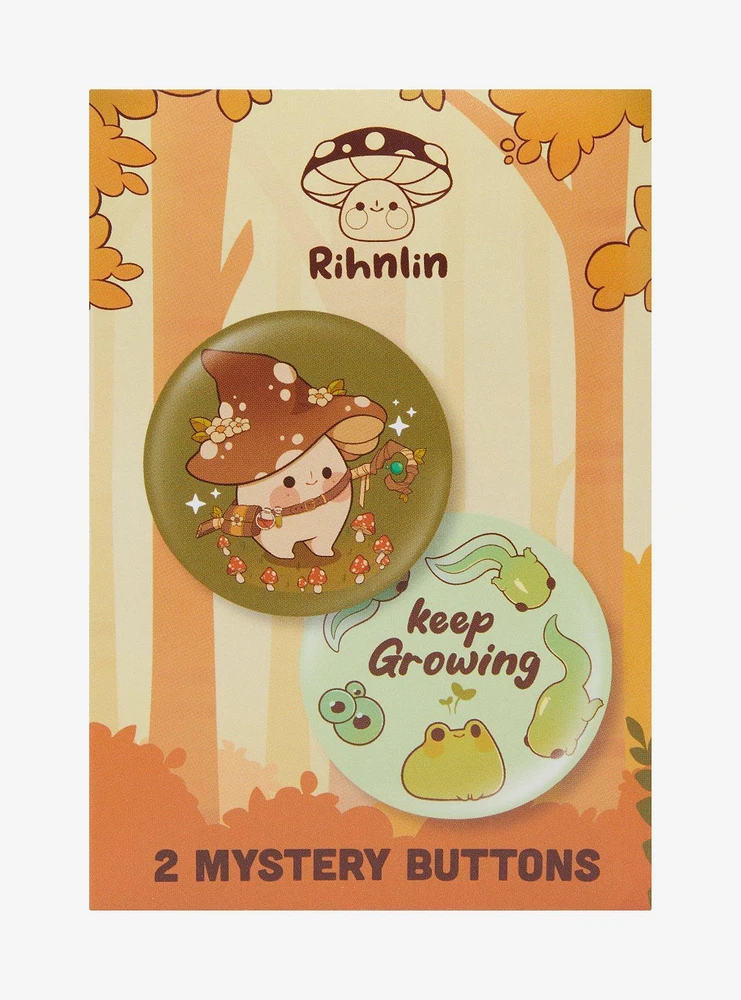 Mushroom Frog Blind Box Button 2 Pack By Rihnlin