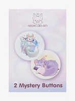 Mystical Fox Blind Box Button 2 Pack By Naomi Lord Art