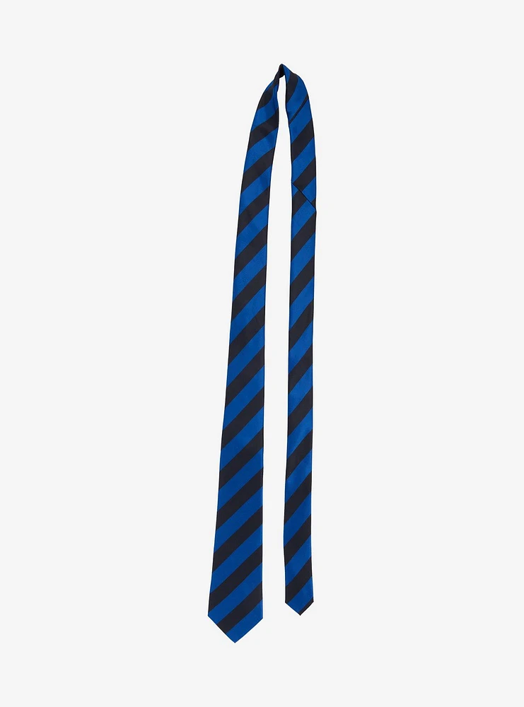 Billie Eilish Black Blue Stripe Necktie