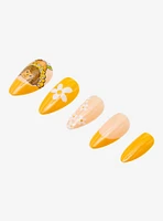 Strawberry Shortcake Orange Blossom Floral Press On Nails