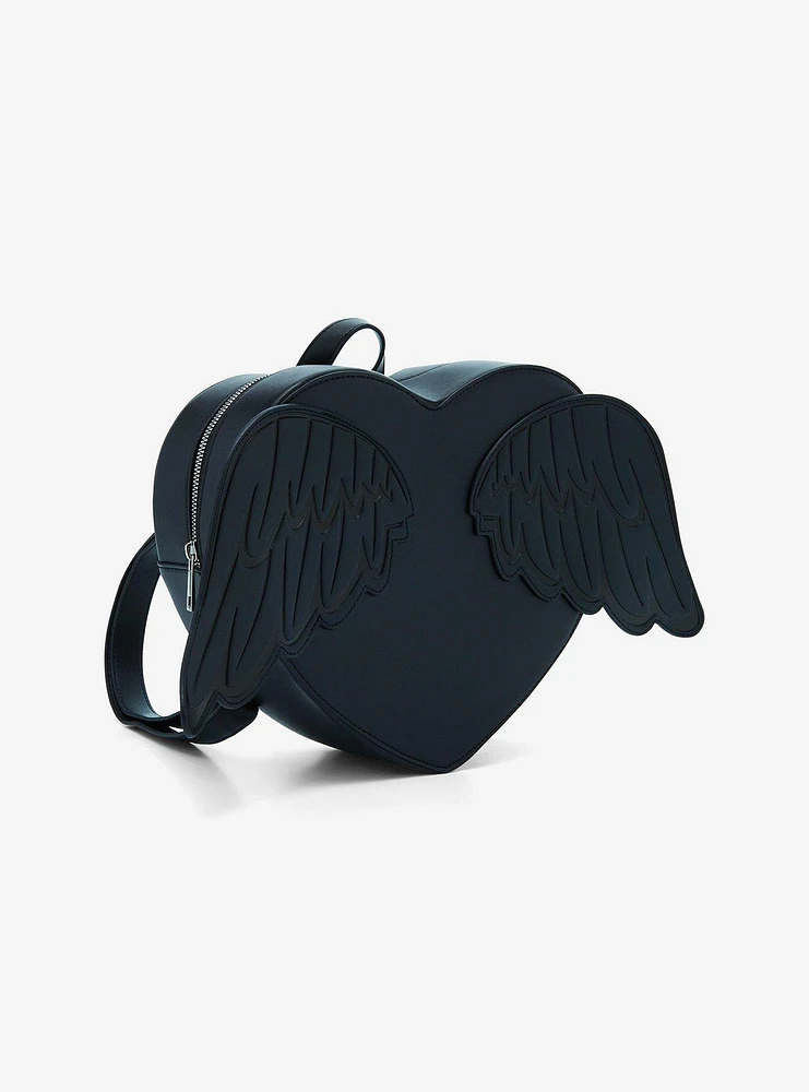 Black Angel Wing Heart Backpack