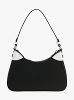 Black Pink Studded Star Baguette Bag