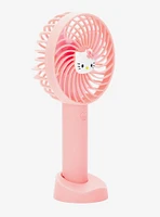 Sanrio Hello Kitty 50th Anniversary Pink Portable Fan with Tabletop Stand