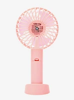 Sanrio Hello Kitty 50th Anniversary Pink Portable Fan with Tabletop Stand