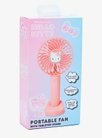 Sanrio Hello Kitty 50th Anniversary Pink Portable Fan with Tabletop Stand