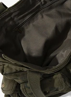 Olive Butterfly Cargo Canvas Shoulder Bag