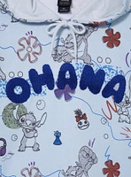 Disney Lilo & Stitch Ohana Sketch Allover Print Hoodie