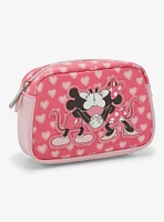 Loungefly Disney Mickey & Minnie Mouse Hearts Allover Print Cosmetic Bag - BoxLunch Exclusive