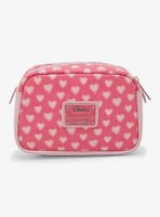 Loungefly Disney Mickey & Minnie Mouse Hearts Allover Print Cosmetic Bag - BoxLunch Exclusive