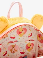 Loungefly Disney Winnie the Pooh Love Letter Faux Fur Figural Mini Backpack