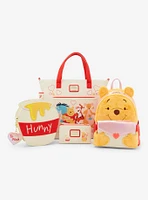 Loungefly Disney Winnie the Pooh Characters Hearts Convertible Tote Bag