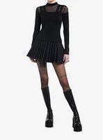 Killstar Mesh Buckle Strap Girls Long-Sleeve Top