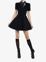 Cosmic Aura Bat Wing Collar Dress