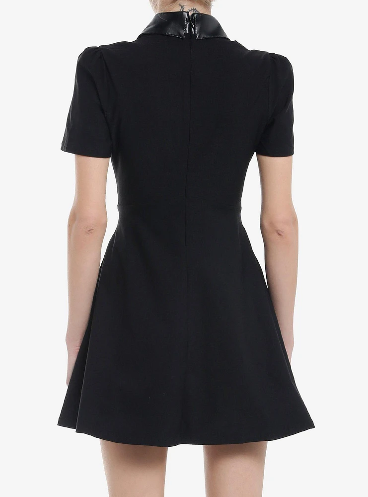 Cosmic Aura Bat Wing Collar Dress